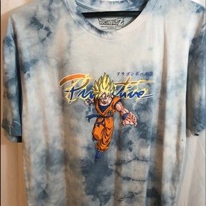 Primitive x DBZ Super Saiyan Goku Blue Washed T-Sh